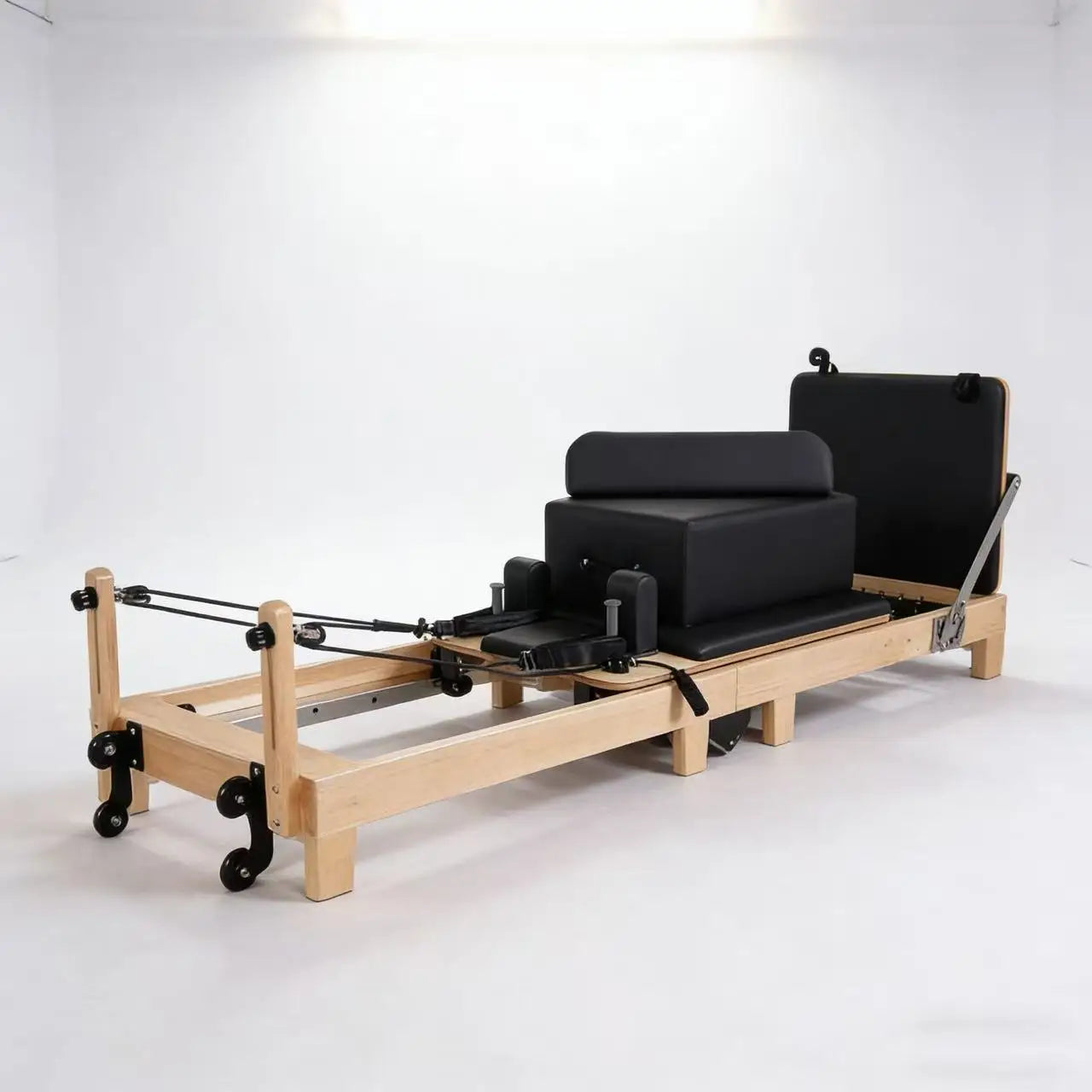 Pilates Ladder Barrel Wooden Sliding Yoga Training Bed for Fitness & Correction
