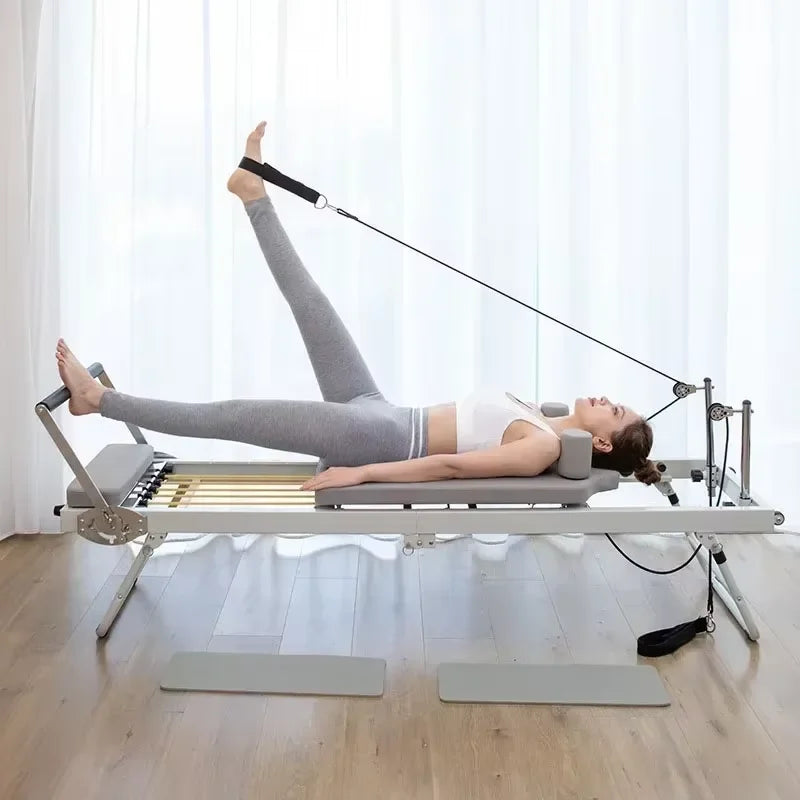 Large Folding Pilates Reformer Equipment Core Yoga Bed Home Fitness Weight Loss Steel ABS Steels Material Pilates Machine