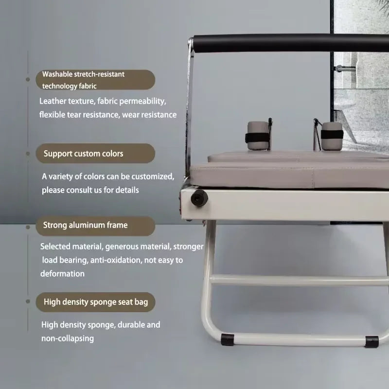 Large Folding Pilates Reformer Equipment Core Yoga Bed Home Fitness Weight Loss Steel ABS Steels Material Pilates Machine