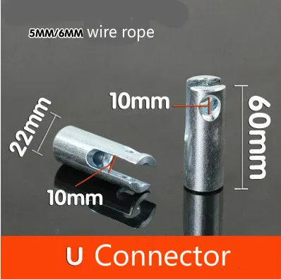 Steel Wire Rope Joints Anaerobic Exercise Metal Chain Bolt Piercing Joint, Gym Fitness Equipment, Accessories
