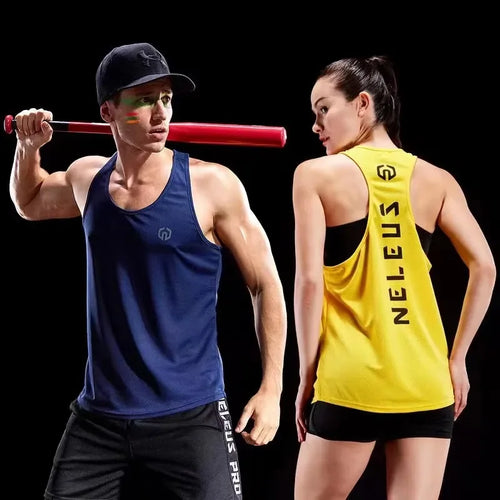Adult Men Women Running Outdoor Shirts Tight Gym Tank Top Fitness Sleeveless T-shirts Sport Exercise Basketball Vest Clothes