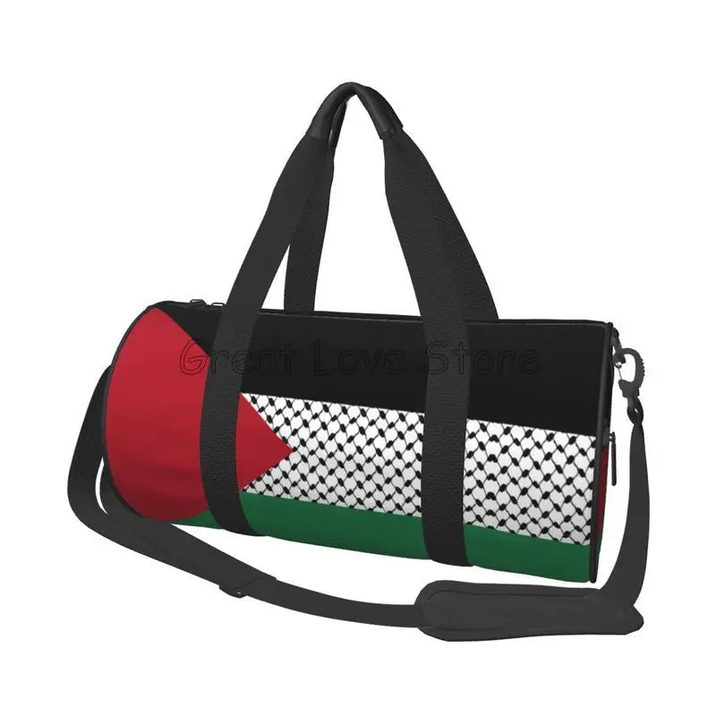 Palestine Flag Travel Bag Kufiya Hatta Swimming Gym Bag Men Large Capacity Sports Fitness Bags Waterproof Oxford Handbags