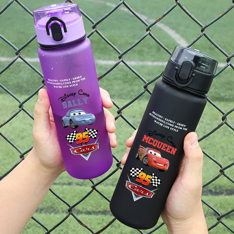 650ML Lightning McQueen Water Cup Boys Cartoon Anime Frosted Sport Water Bottle Adult Portable Outdoor Sport Fitness Jug Gift