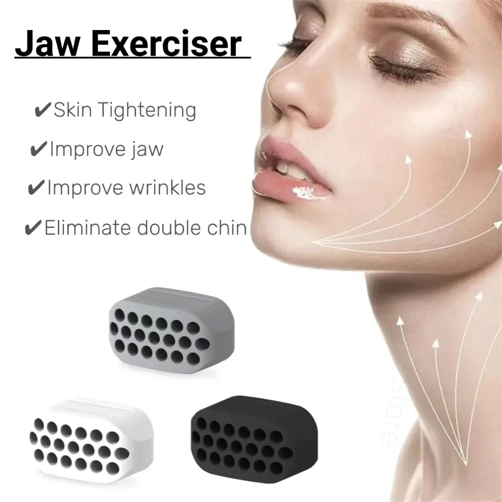 Jaw Exerciser Ball Facial Jaw Muscle Toner Trainin Fitness Anti-aging Food-grade Silica Face Chin Cheek Lifting Slimmin