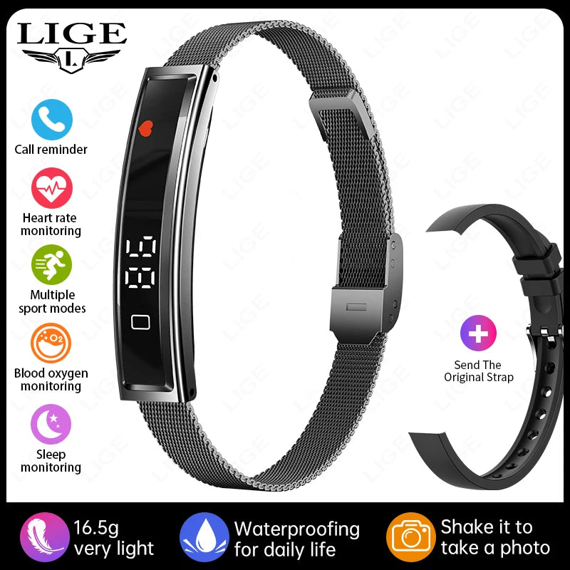 LIGE 2026 New Smart Band Call Reminder Smartwatch For IOS Android Sleep Tracking Health Monitor Sport Fitness Pedometer Bracelet