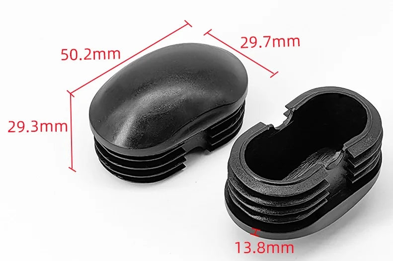 Ellipse Plastic Tube Plug, Metal Pipe Stopper, Square Sphericity Plugs, Fitness Equipment Accessories