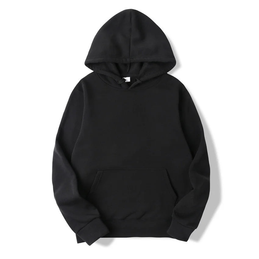 Men's and Women's Solid Color Pocket Hoodies Sports Fitness Sweatshirts Fashionable Casual Pullovers Multi Color