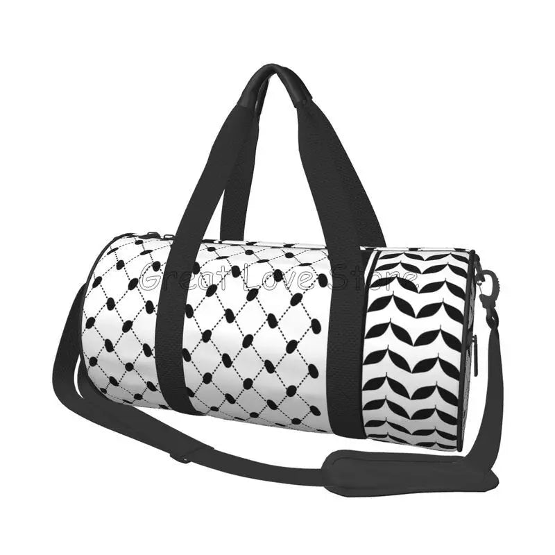Palestine Flag Travel Bag Kufiya Hatta Swimming Gym Bag Men Large Capacity Sports Fitness Bags Waterproof Oxford Handbags