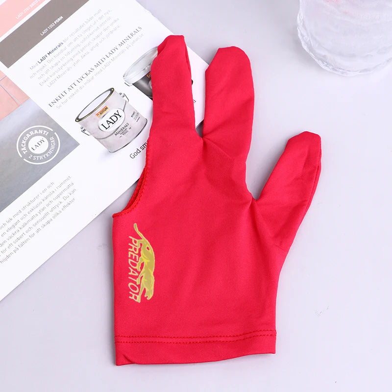 1 PCS High Quality Snooker Billiard Cue Glove Pool Left Hand Open Three Finger Accessory Fitness Accessories for Men and Women
