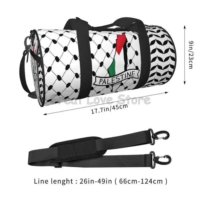 Palestine Flag Travel Bag Kufiya Hatta Swimming Gym Bag Men Large Capacity Sports Fitness Bags Waterproof Oxford Handbags