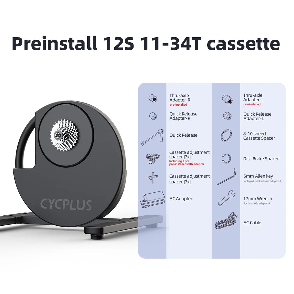CYCPLUS T2 Exercise Bicycle Smart Rollers Indoor Home Trainer ANT+ BLE 5.0 Cycling Fitness Bike Training Roller