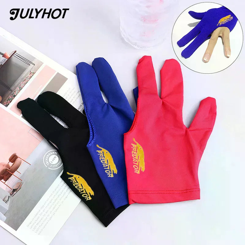 Snooker Billiard Cue Glove Pool Left Hand Open Three Finger Accessory Fitness Accessories for Men and Women