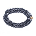 Natural ebony 20mm black bead bracelet Handmade male prayer Fitness Necklace jewelry, black wood bead bracelet