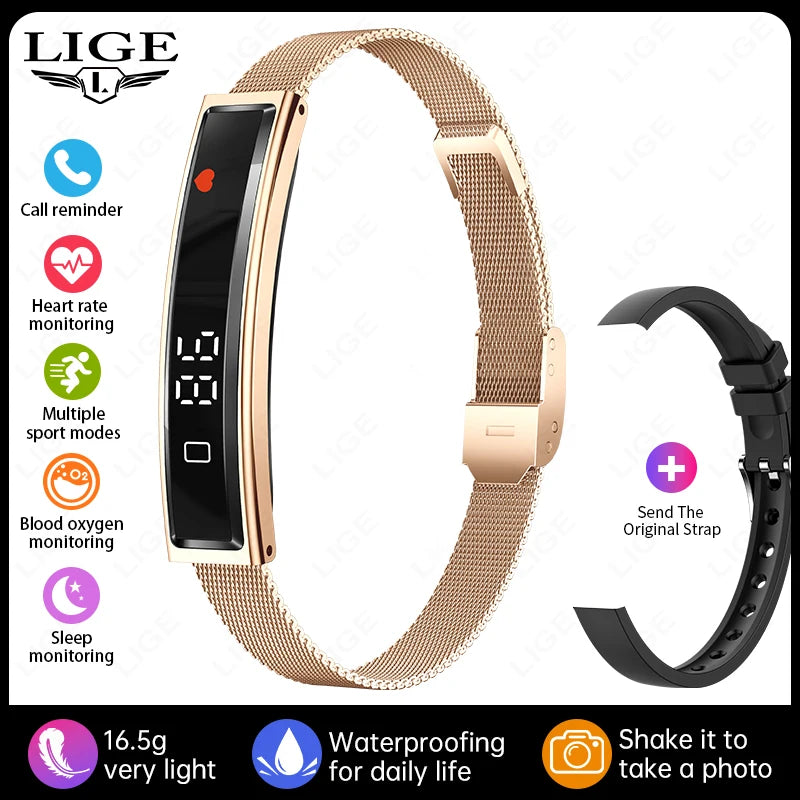 LIGE 2026 New Smart Band Call Reminder Smartwatch For IOS Android Sleep Tracking Health Monitor Sport Fitness Pedometer Bracelet