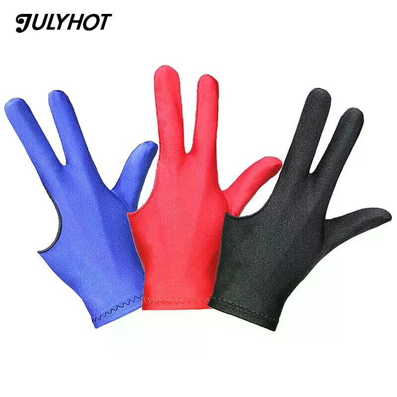 Snooker Billiard Cue Glove Pool Left Hand Open Three Finger Accessory Fitness Accessories for Men and Women