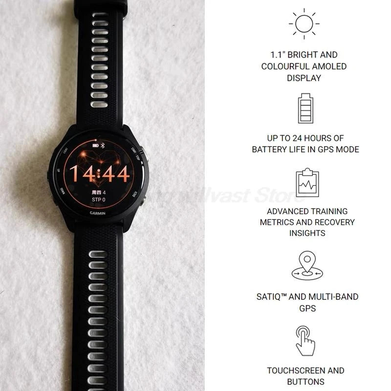 Garmin Forerunner 265 Running Smartwatch 1.3'' Colorful AMOLED Display GPS 13 Days Battery Life Sleep Monitoring Fitness Tracker