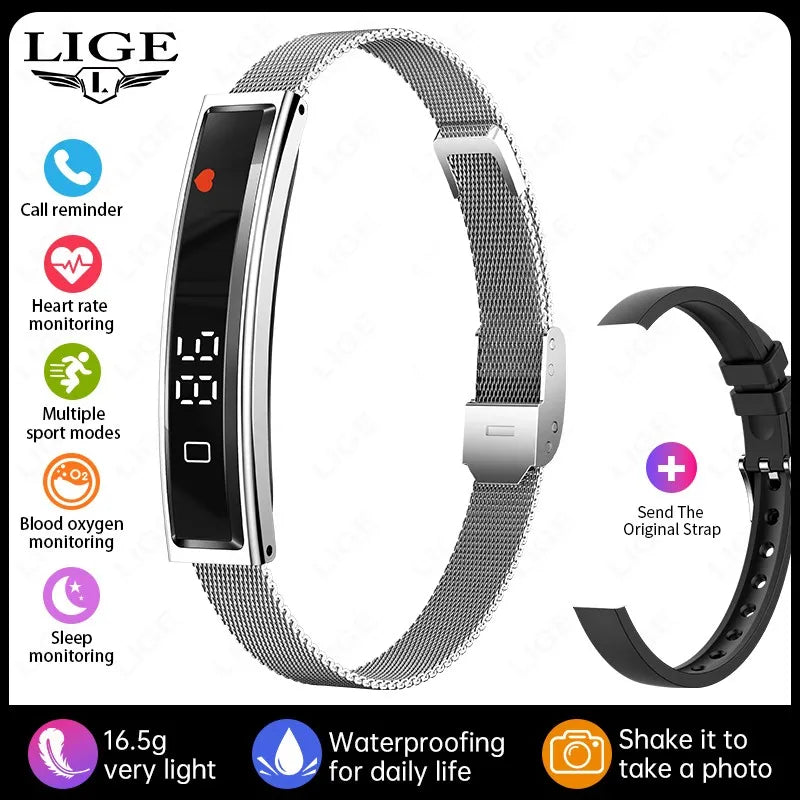 LIGE 2026 New Smart Band Call Reminder Smartwatch For IOS Android Sleep Tracking Health Monitor Sport Fitness Pedometer Bracelet
