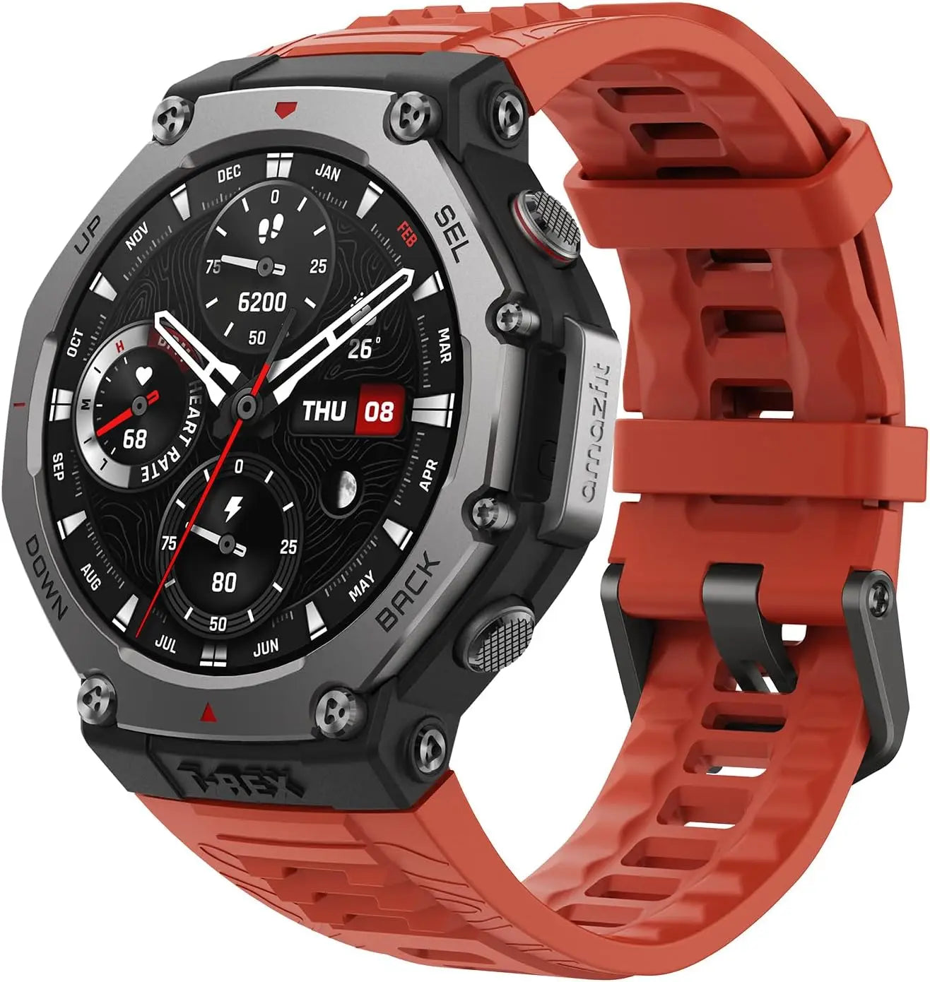 Amazfit T-rex 3 48mm smart watch, 1.5-inch display, 10atm waterproof and GPS, 170 fitness/sport modes, Voice Control