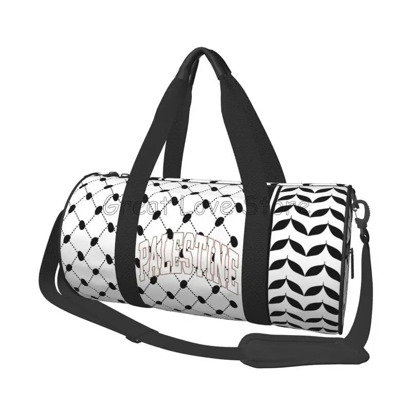 Palestine Flag Travel Bag Kufiya Hatta Swimming Gym Bag Men Large Capacity Sports Fitness Bags Waterproof Oxford Handbags