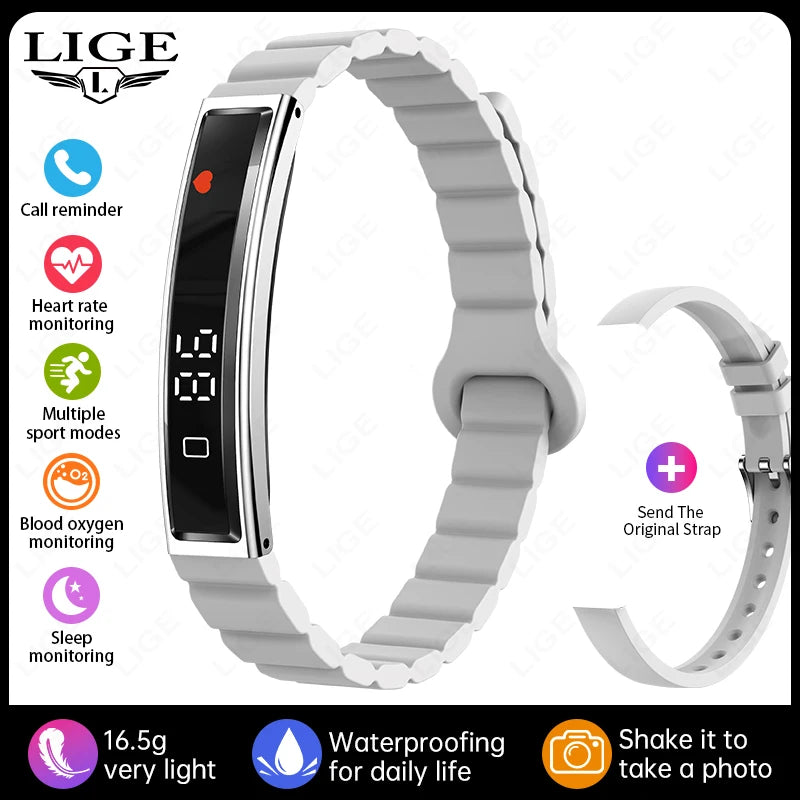 LIGE 2026 New Smart Band Call Reminder Smartwatch For IOS Android Sleep Tracking Health Monitor Sport Fitness Pedometer Bracelet