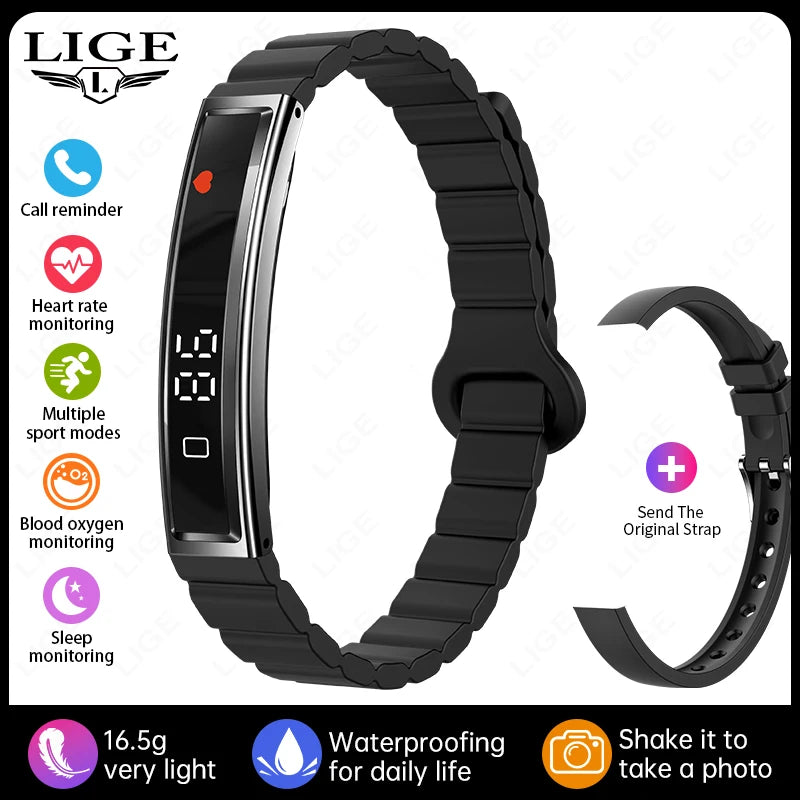 LIGE 2026 New Smart Band Call Reminder Smartwatch For IOS Android Sleep Tracking Health Monitor Sport Fitness Pedometer Bracelet