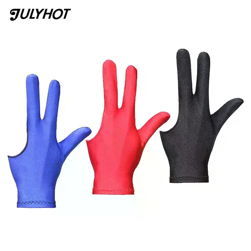 Snooker Billiard Cue Glove Pool Left Hand Open Three Finger Accessory Fitness Accessories for Men and Women