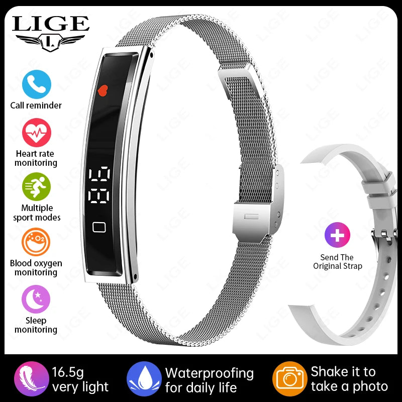 LIGE 2026 New Smart Band Call Reminder Smartwatch For IOS Android Sleep Tracking Health Monitor Sport Fitness Pedometer Bracelet