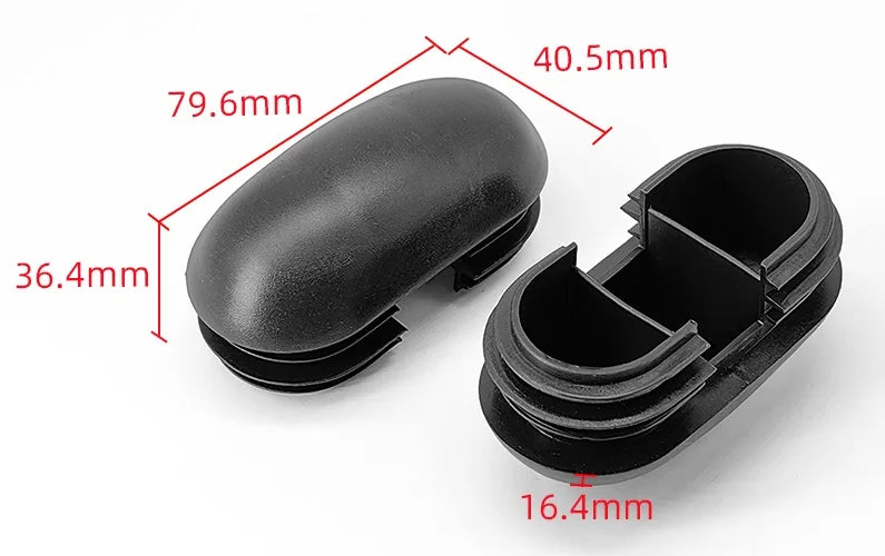 Ellipse Plastic Tube Plug, Metal Pipe Stopper, Square Sphericity Plugs, Fitness Equipment Accessories