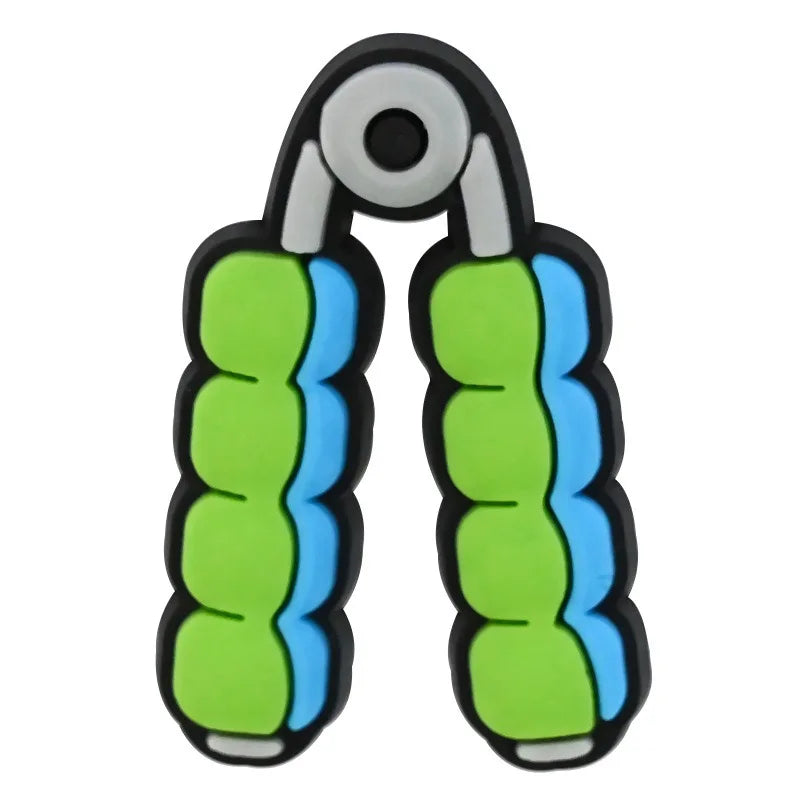 1-21PCS Gym Life Fitness Hot Girls Lift Weights Strong Pretty PVC Shoe Charms Buckle Clog Sandals Shoes Decoration Women Gift