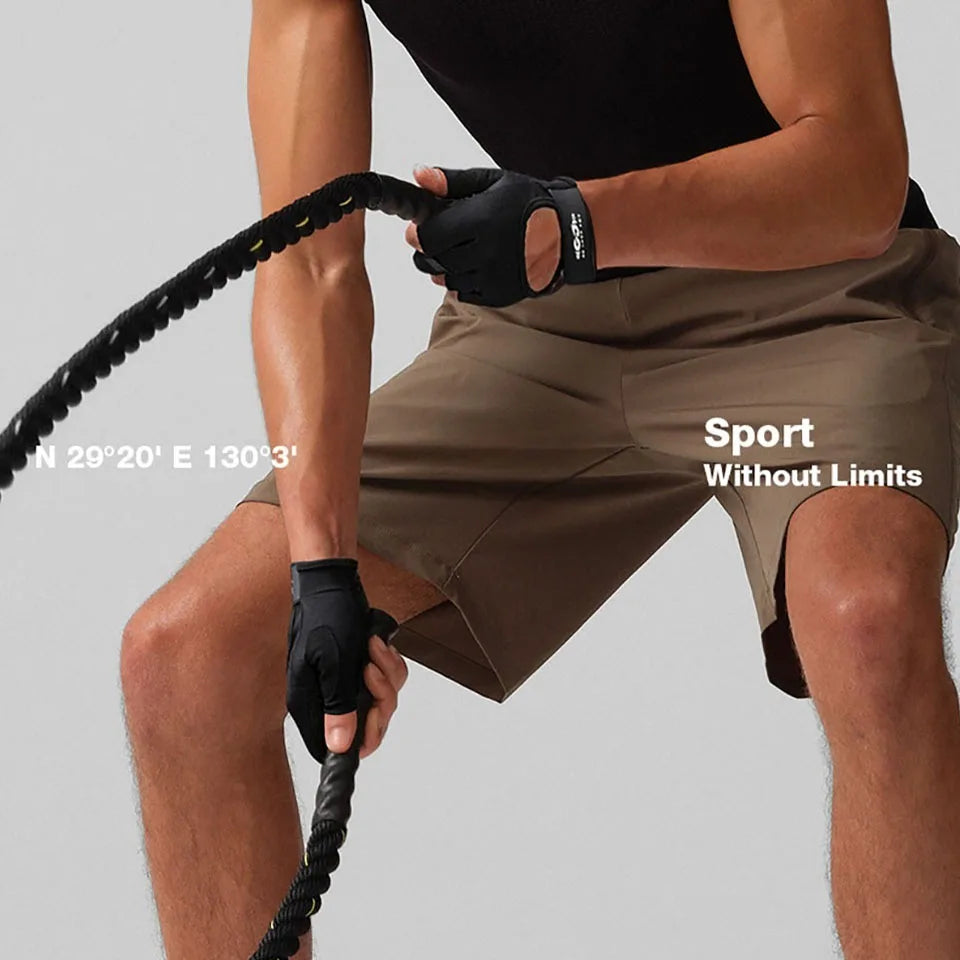 GOBYGO 1Pcs Fitness Gloves Sports Yoga Dumbbell Exercise Anti-slip Wear-resistant Shock-absorbing Cycling Half-finger Gloves