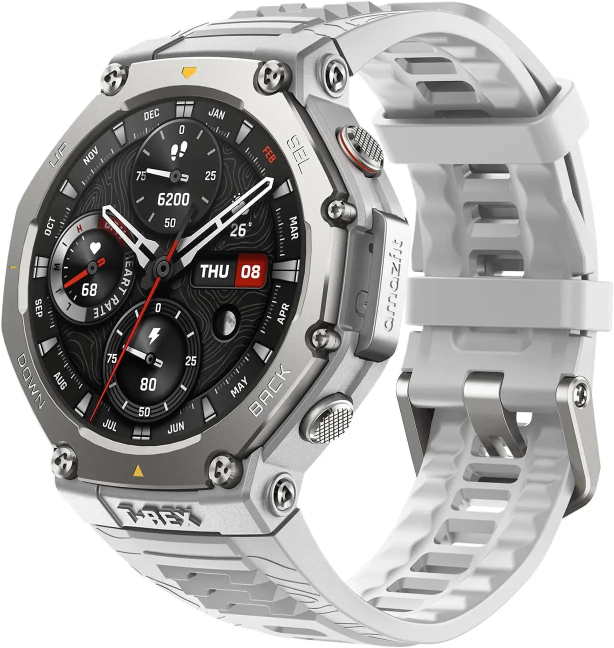 Amazfit T-rex 3 48mm smart watch, 1.5-inch display, 10atm waterproof and GPS, 170 fitness/sport modes, Voice Control