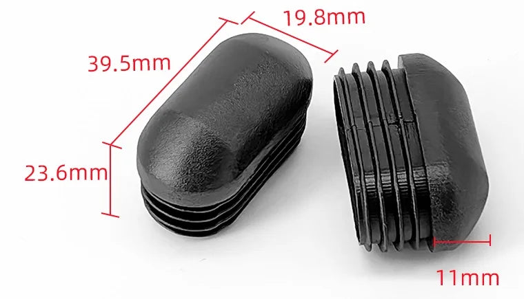 Ellipse Plastic Tube Plug, Metal Pipe Stopper, Square Sphericity Plugs, Fitness Equipment Accessories