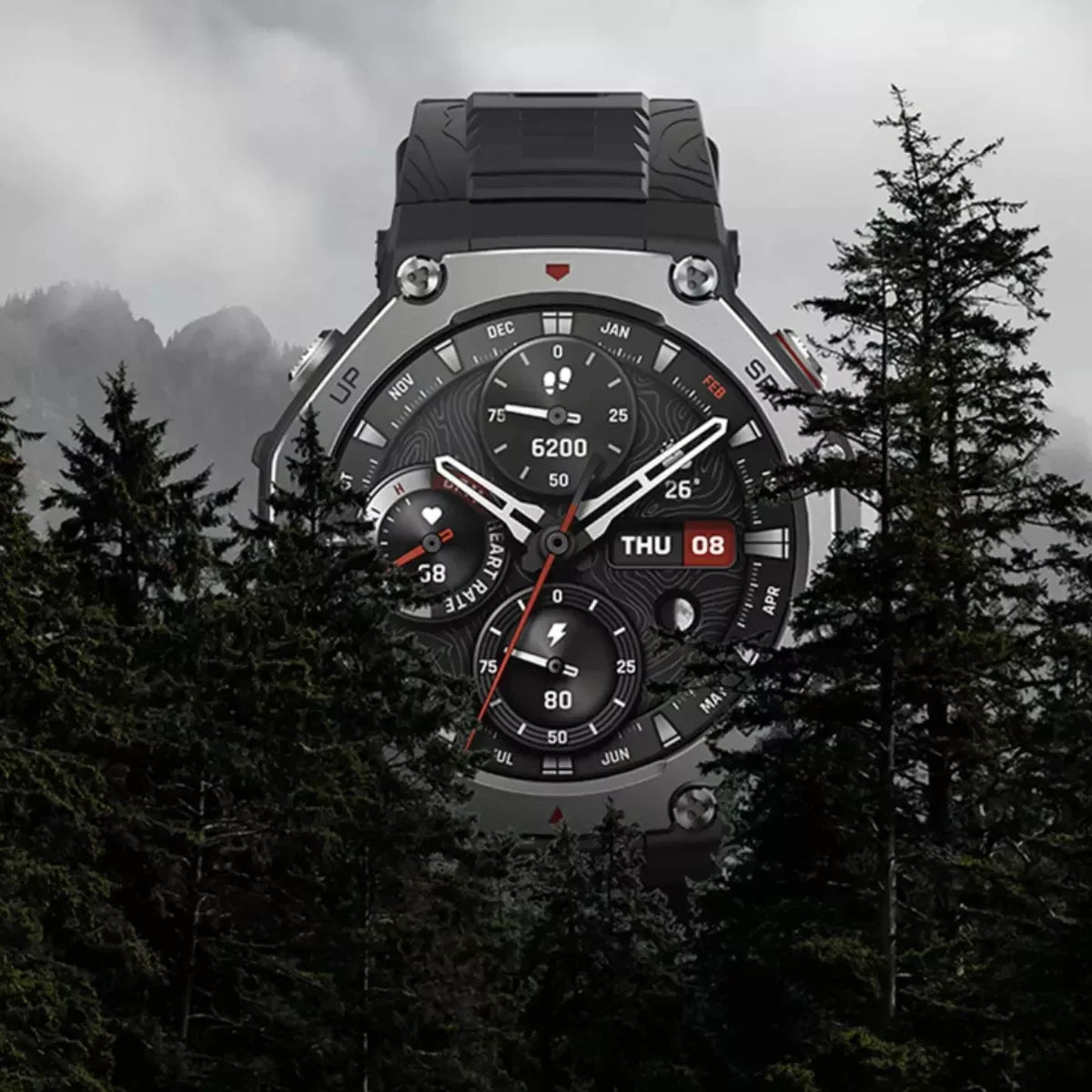 Amazfit T-rex 3 48mm smart watch, 1.5-inch display, 10atm waterproof and GPS, 170 fitness/sport modes, Voice Control