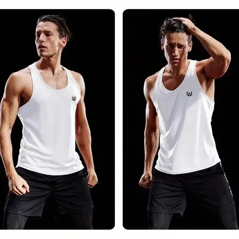 Adult Men Women Running Outdoor Shirts Tight Gym Tank Top Fitness Sleeveless T-shirts Sport Exercise Basketball Vest Clothes