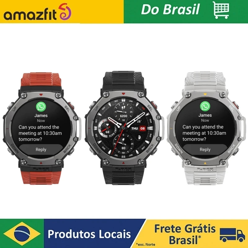 Amazfit T-rex 3 48mm smart watch, 1.5-inch display, 10atm waterproof and GPS, 170 fitness/sport modes, Voice Control