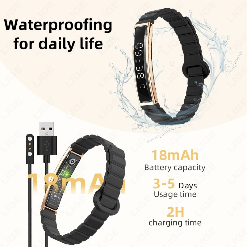 LIGE 2026 New Smart Band Call Reminder Smartwatch For IOS Android Sleep Tracking Health Monitor Sport Fitness Pedometer Bracelet
