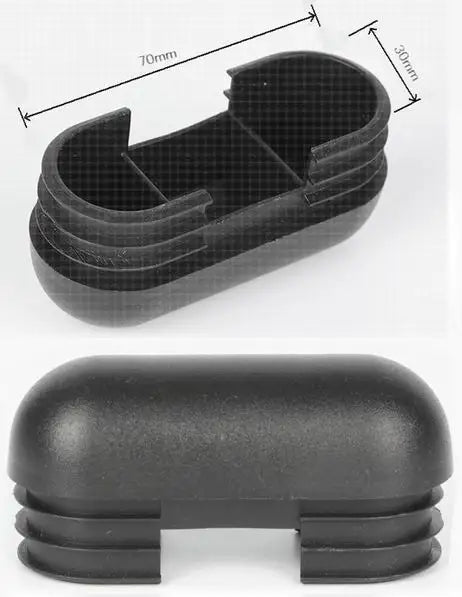 Ellipse Plastic Tube Plug, Metal Pipe Stopper, Square Sphericity Plugs, Fitness Equipment Accessories