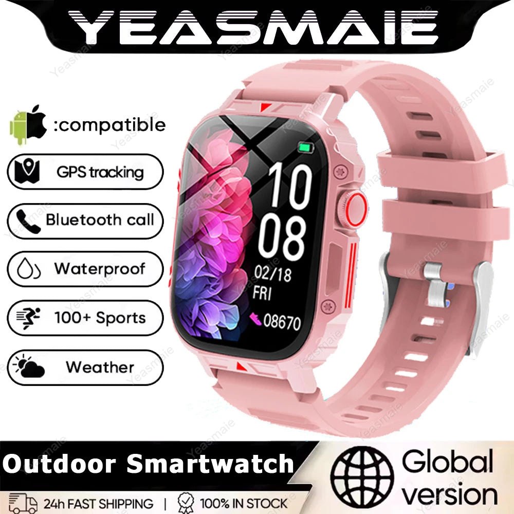 New Outdoor Military Smart Watch Men Bluetooth Call HD Screen Heart Rate Blood OXygen Health Monitor Sports Fitness Smartwatches