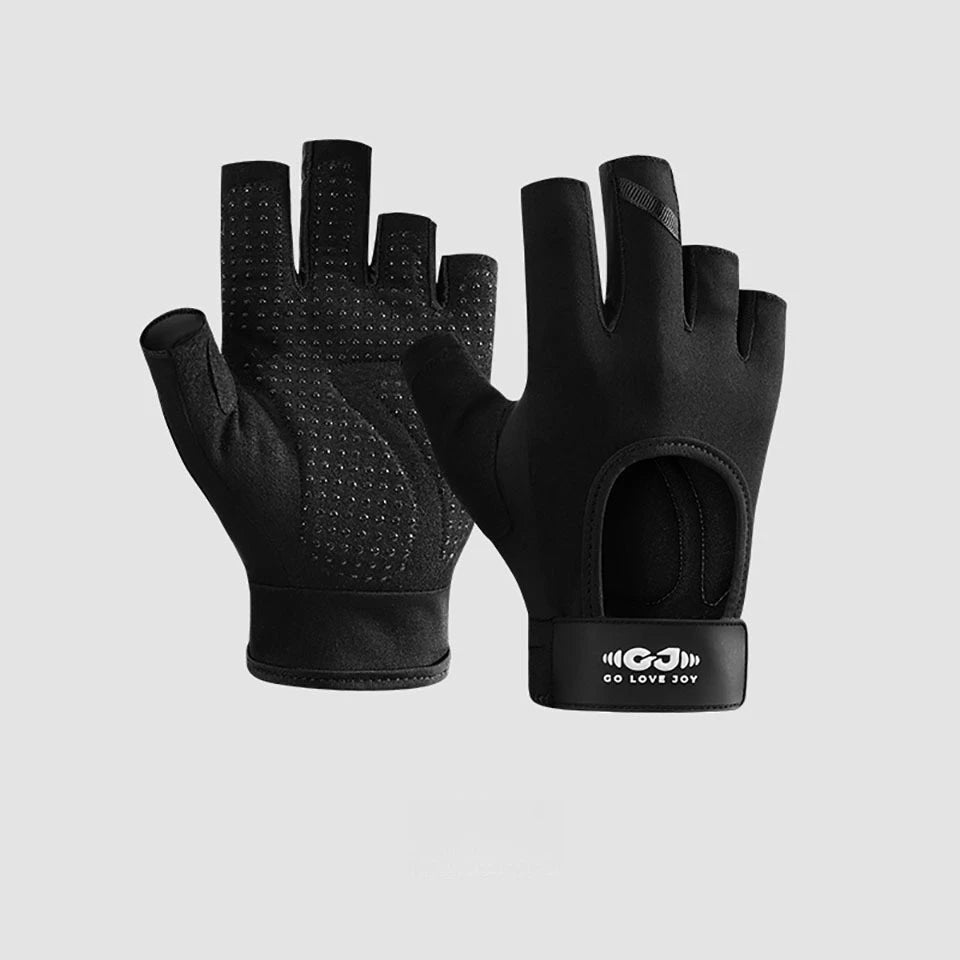 GOBYGO 1Pcs Fitness Gloves Sports Yoga Dumbbell Exercise Anti-slip Wear-resistant Shock-absorbing Cycling Half-finger Gloves