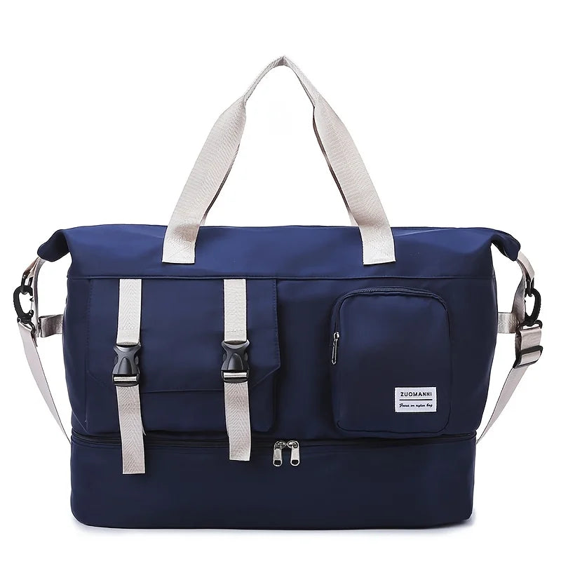 Large Capacity Carry on Travel Bag for Women, Weekender Overnight Duffel Bag with Shoe Compartment, Gym Bag with Wet Pocket