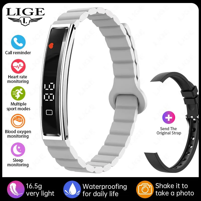 LIGE 2026 New Smart Band Call Reminder Smartwatch For IOS Android Sleep Tracking Health Monitor Sport Fitness Pedometer Bracelet