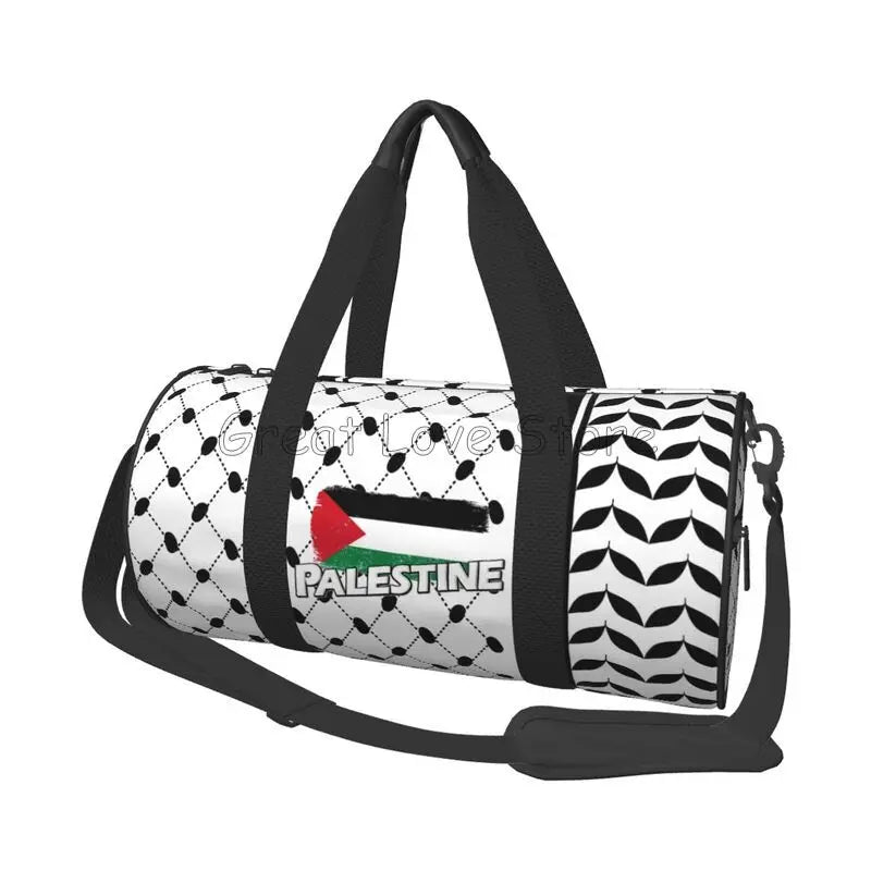 Palestine Flag Travel Bag Kufiya Hatta Swimming Gym Bag Men Large Capacity Sports Fitness Bags Waterproof Oxford Handbags