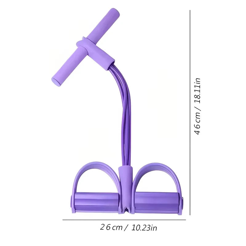 Premium Six-tube Pedal Tensioner Multi-functional Indoor Yoga Abdominal Strengthen Elastic Band Fitness Equipment Tension Rope
