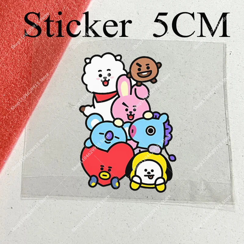 650ML BT21 Water Cup COOKY TATA RJ Anime Printed Sports Casual Fashion Water Bottle Portable Drop-proof Outdoor Fitness Jug Gift